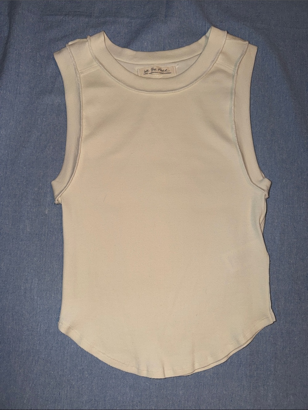 We The Free Ribbed Crewneck Tank - Cream